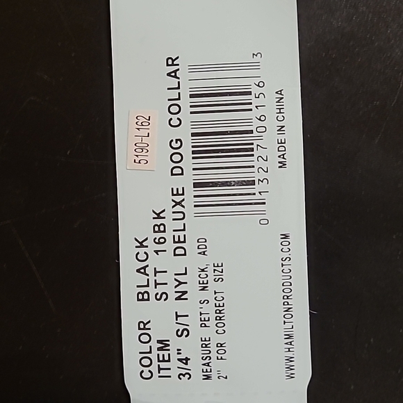 2 /$15  New Hamilton Nylon Dog Collar Metal Buckle  16"  Black - Picture 8 of 8